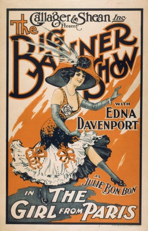 The Big Banner Show the Girl From Paris Vintage Theater Poster